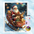 Broderie Diamant Le Père Noël et son traîneau - Kit Complet (Diamond Painting)
