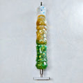 Stylet de peinture au diamant fait main avec dégradé vert et or et deux embouts