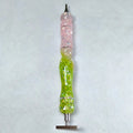 Stylet de peinture au diamant fait main rose clair et vert avec deux embouts