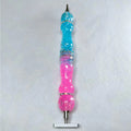 Stylet de peinture au diamant fait main rose et bleu avec deux embouts