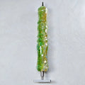 Stylet de peinture au diamant fait main vert et or avec deux embouts