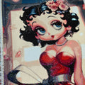Zoom sur la toile HD et symboles clairs - Broderie Diamant Betty Boop (5D Diamond Art)
