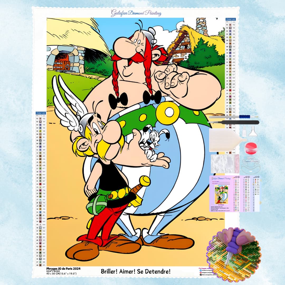 Broderie Diamant Asterix  - Kit Complet (5D Diamond Painting)