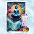 Broderie Diamant Bouddha Lotus Religieux (Zen) - Kit Complet (5D Diamond Painting)