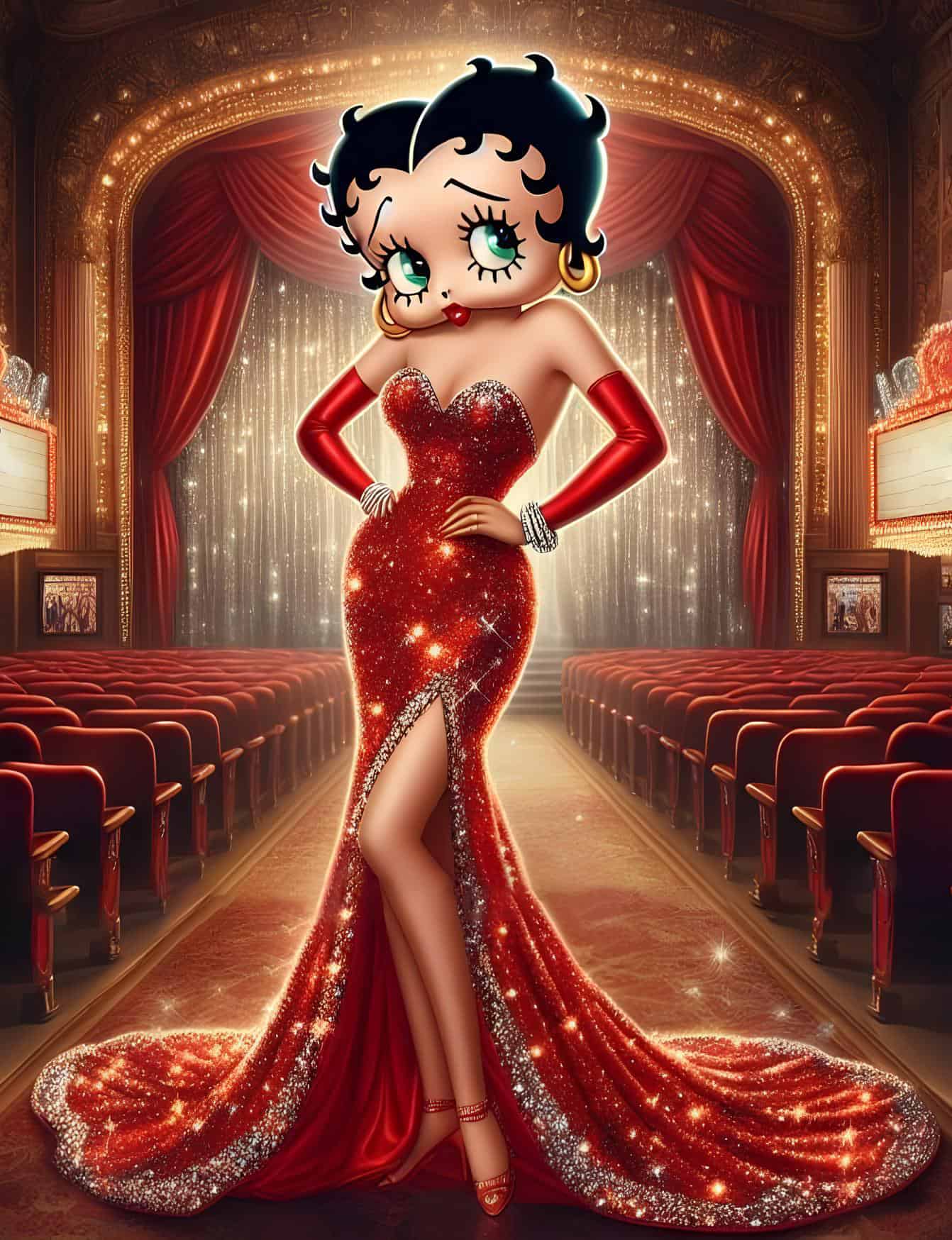 Broderie Diamant L'élégante Betty Boop image originale (Gulufun Diamond Painting)