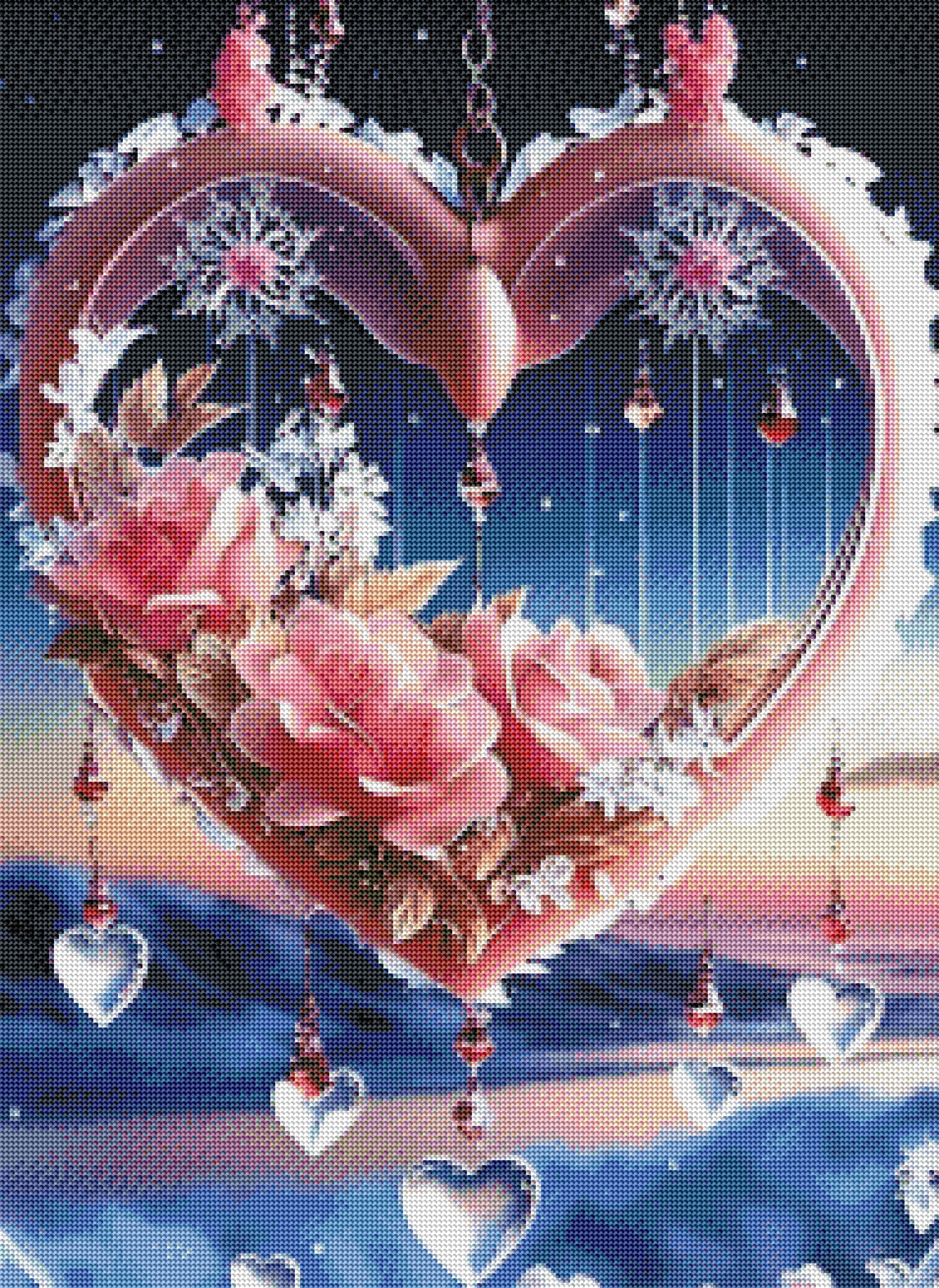 Broderie Diamant Pendentif en Cristal – Image de Rendu (Gulufun Diamond Painting)