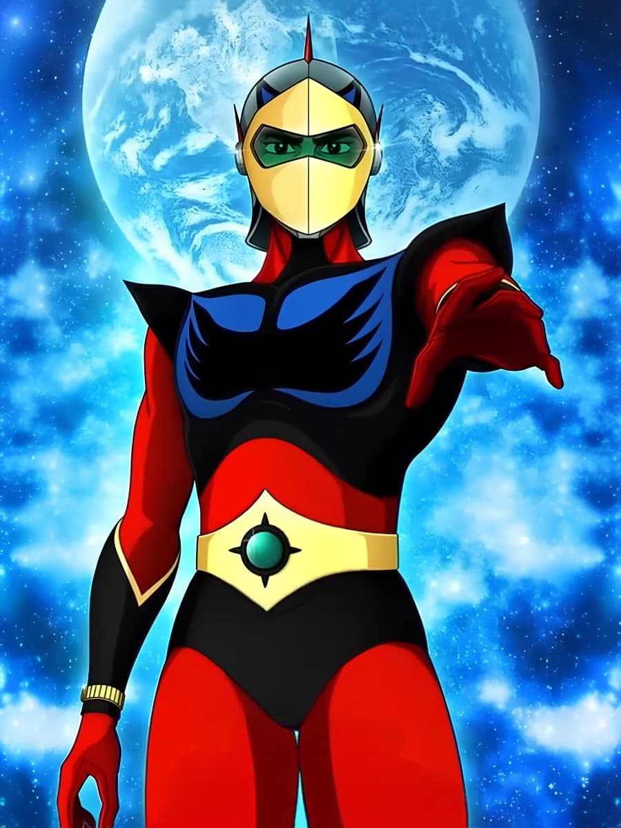 Illustration originale de Gaiking version Grand Dragon Démon Céleste, base pour la Broderie Diamant