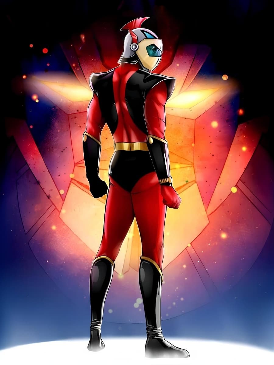 Illustration originale de Gurren Taisen version debout, base pour la Broderie Diamant