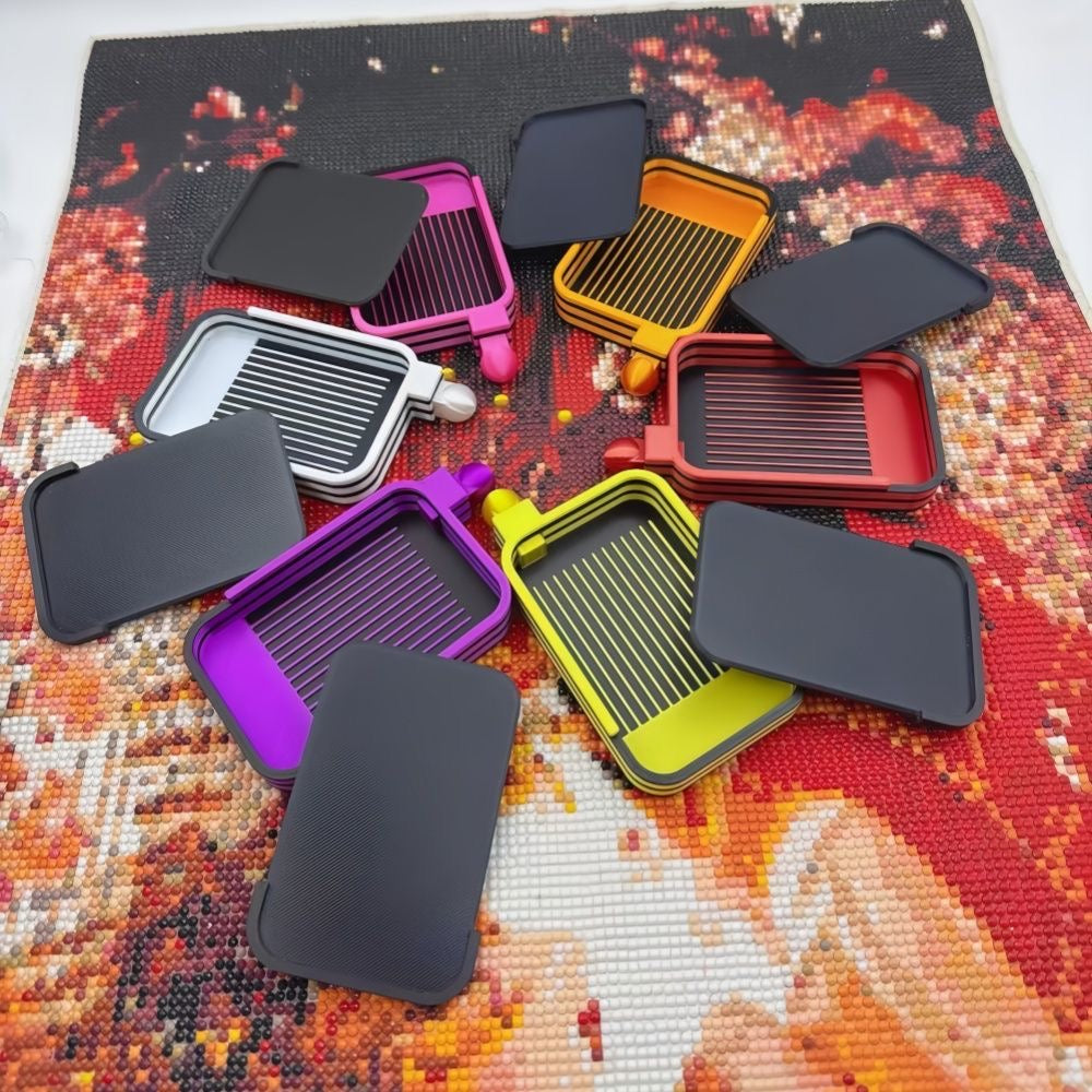 Plateau de Tri Pratique pour Broderie Diamant - Ouverture Large (Bec Carré) - Couleur au Choix